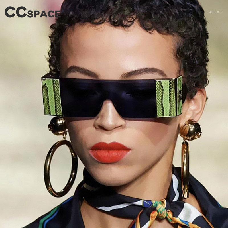 

49063 Frameless One Lens Oversized Sunglasses Men Women Fashion Shades UV400 Vintage Glasses1, White;black