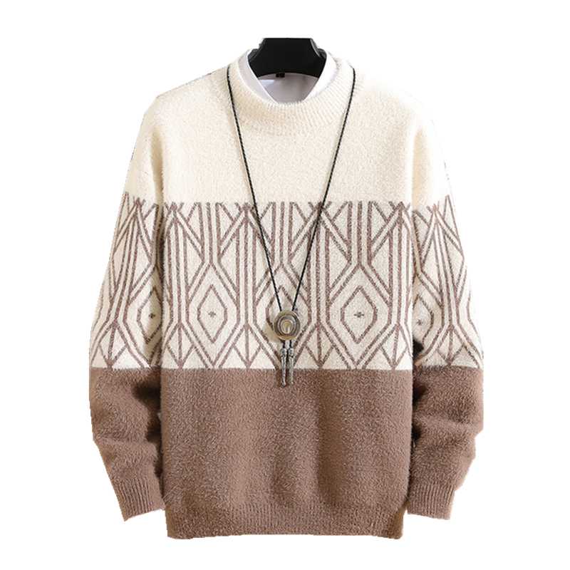 

2021 New Men's Sweater Winter Warm Turtleneck Pullover Fashion Pullover Designer Knitted Sweater Mens Long Sleeve Sweats, Black