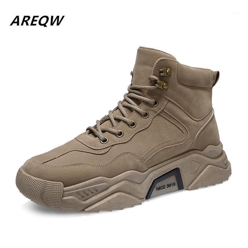 

2020 Boots Men Winter Shoes Warm Non-slip Boots Retro Men's Tide Tooling Shoes Fashion Male1, Black