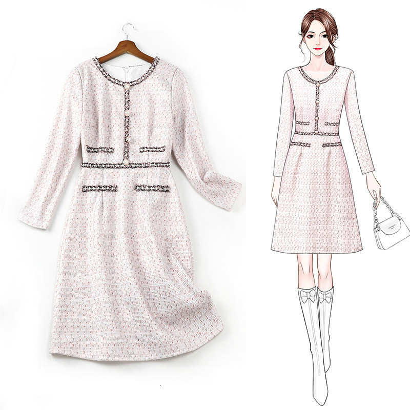 

Large Around the Loose Female Neck Dressed Chinese Plus Size 6l Long 2021 New Lean Vintage for Party Dress Sizes Utwl, Picture color