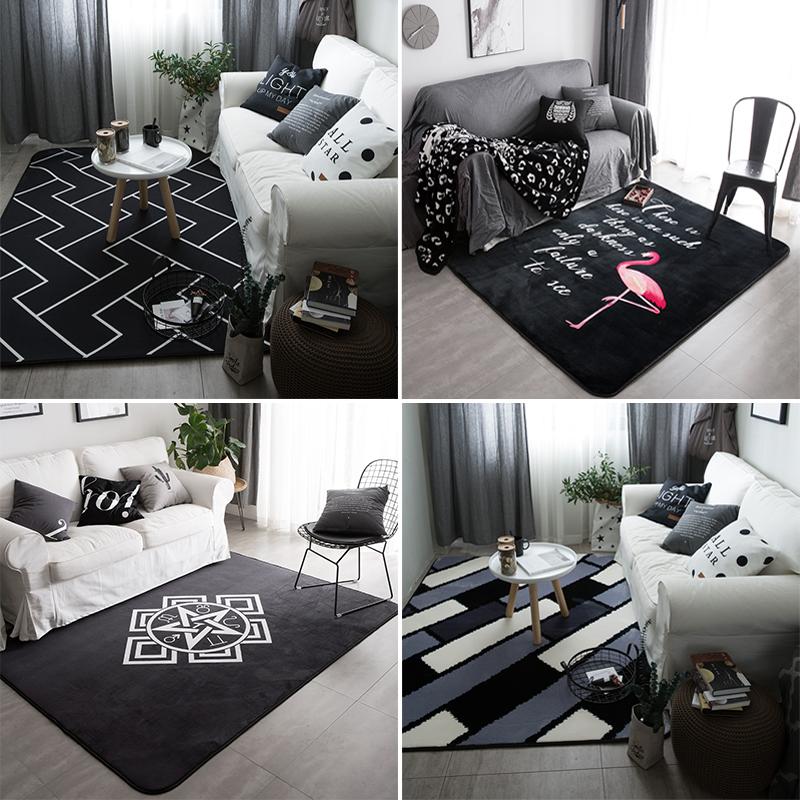 

European style grey color stripe Carpet rugs bedroom Mat Palor Non-slip Floor baby Rug super soft Decorative for living room INS, 10