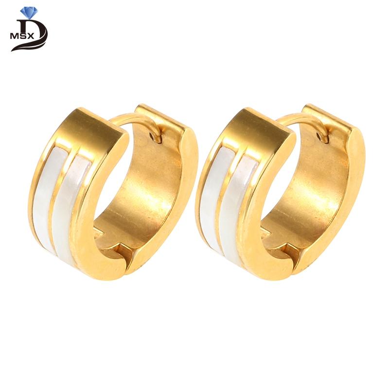 

Stainless Steel Shell Earrings Woman Female Gold Plating Earring Trendy Classic Wedding Party Jewelry Accessory Gift Lot