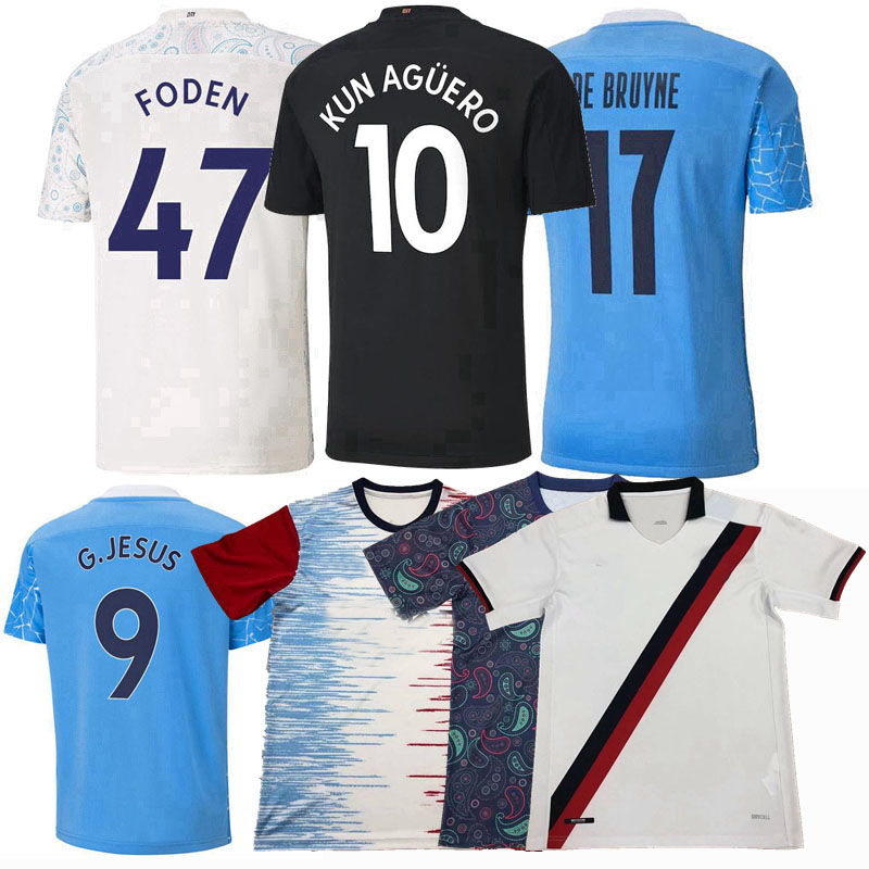 

Foden Stones Soccer Jerseys 2020 2021 KUN AGUERO DE BRUYNE BERNARDO MAHREZ AKÉ FERRAN manchester EDERSON Laporte Walker football shirts 4XL, Training version