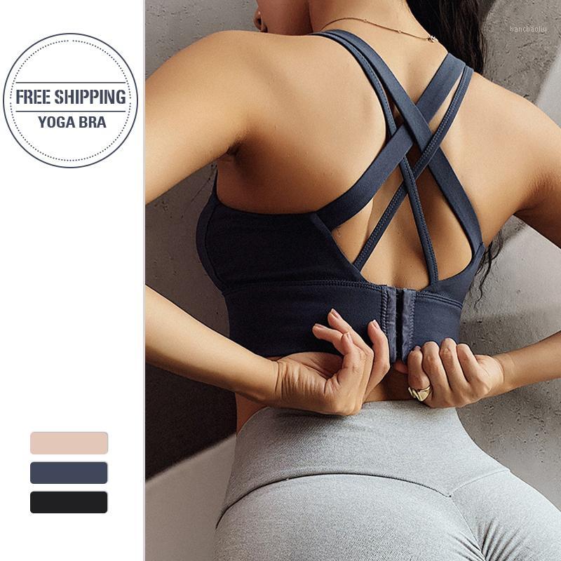 

Plus Size XXXL Sports Bra Adjustable Back Buckle Women Sexy V Collar Running Yoga Bra High Strength Shockproof Gym Fitness1, Black