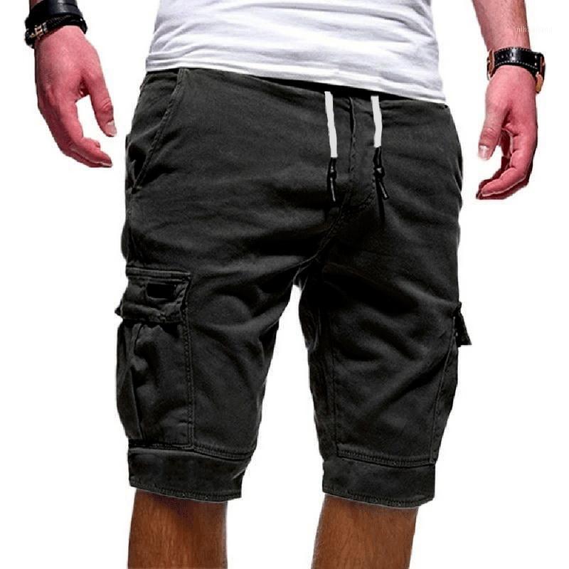 

DIHOPE 2020 Hot Summer Casual Shorts Men's Cargo Multi-pocket Shorts Mens Solid Color Drawstring Fashion Streetwear1, Color 2