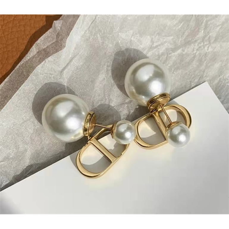 

72% OFF designer jewelry D high-end version Earrings women's Pearl letters light luxury fashion earrings