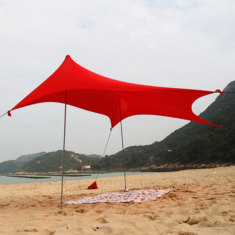 

Waterproof Sunshade Tarp Shelter Awning Canopy Camping Beach Tent Cover, Lightweight Foldable1