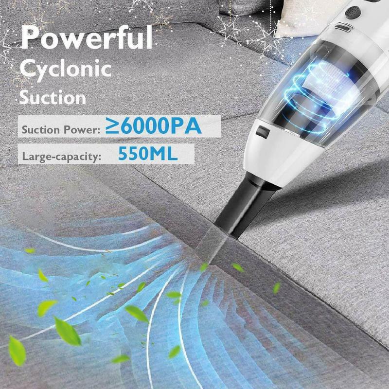 

Car Vacuum Cleaner Car Handheld Vacuum Cleaner Mini Cordless 120w Powerful Suction Rechargeable Cleaners#g40