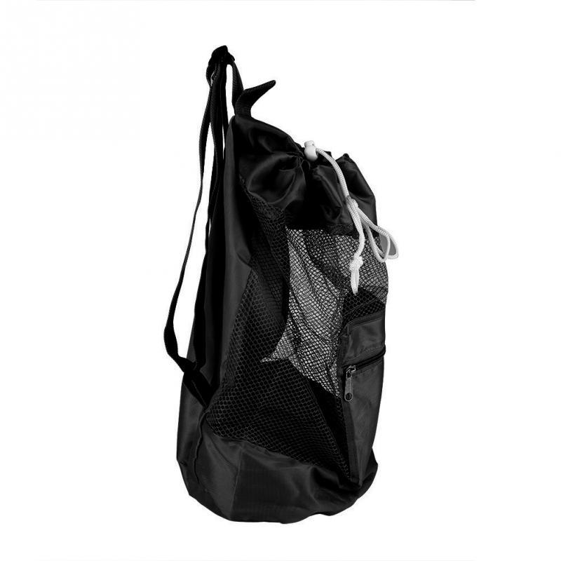 

Foldable Portable Beach Bag Kids Children Mesh Drawstring Backpack Storage Bag Beach Toy Baskets Storage