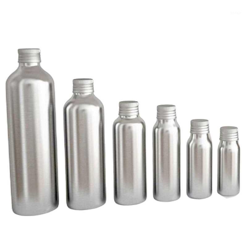 

Aluminium Bottle Refillable Empty Cosmetic Containers 30ml 50ml 100ml 120ml 150ml 250ml Travel Storage Bottle With Lid 20pcs/lot1