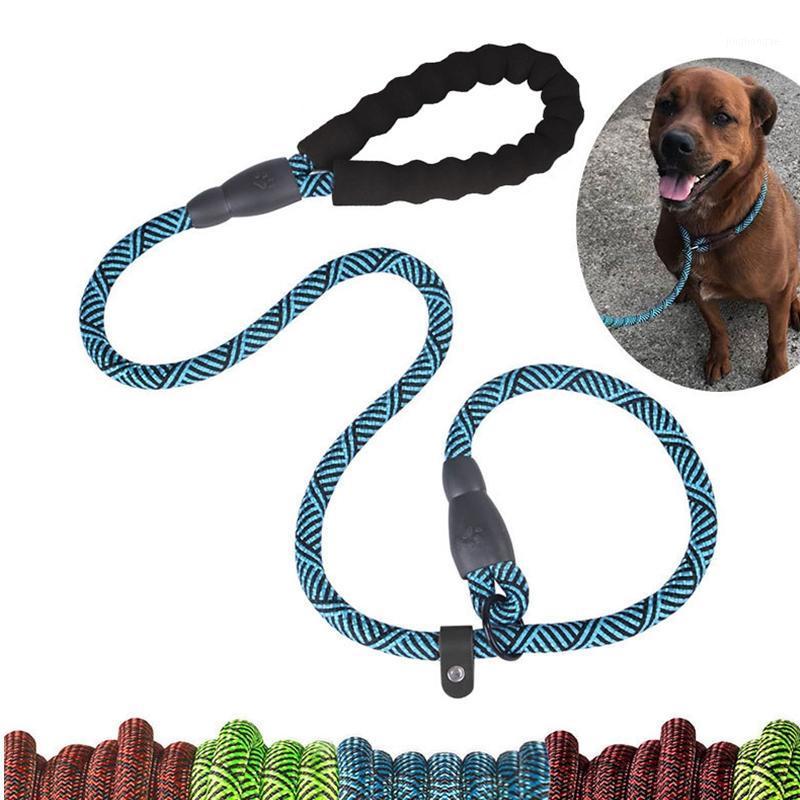 

New Practical P Chain Durable Large Dog Leash Firm Nylon Dogs Collars Leashes Strong Reflective Lead Rope For Big Medium Pets1