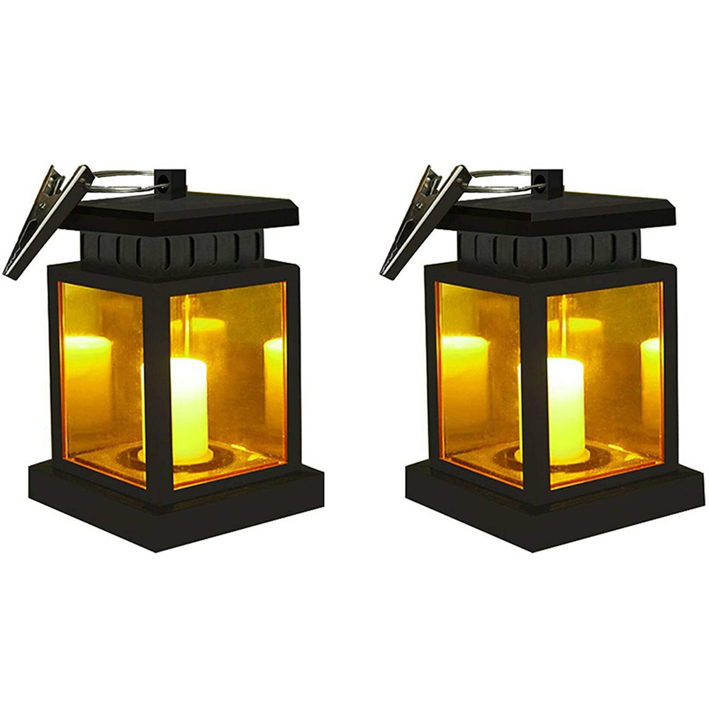 

2021 New Solar Hanging Waterproof Flickering Candle Lantern for Christmas Garden Patio Courtyard Pathway Party Decoration K8ut