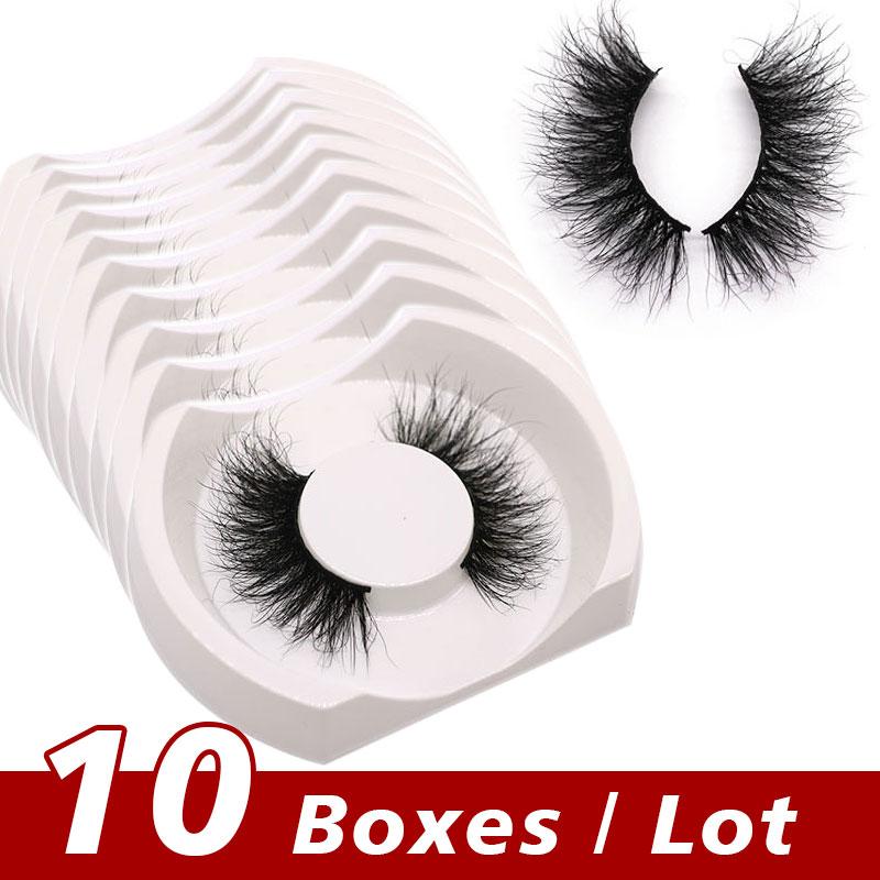 

Wholesale 10 Boxes/lot1 Pair Fake Eyelash in Bulk Set Cosmetics Full Handmade Wispy Curly Natural Multilayered Fals Lashes