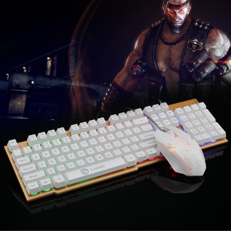 

Limei Gtx500 Suspension Key Cap Metal Panel Cable USB Backlight Keyboard Mouse Suit Board Game Set