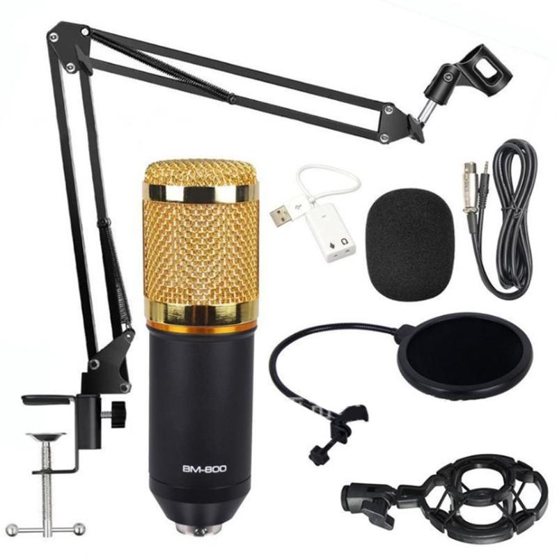 

BM-800 Universal Bearable Load Mic Microphone Mount Clip Holder Stand Radio Studio Sound Recording Bracket Wired Tabletop
