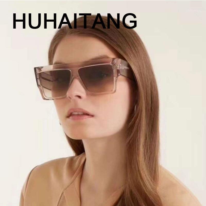 

HUHAITANG Retro Square Ladies Sunglasses Women Vintage Oversized Woman Sunglass For Womens Designer Sun Glasses1