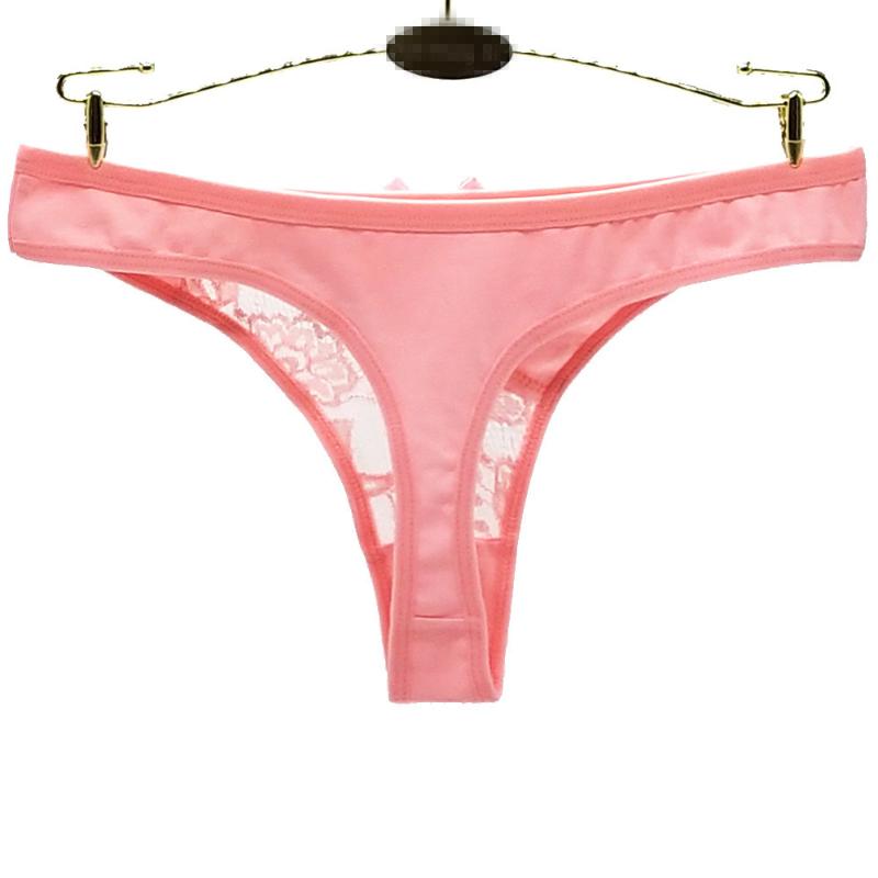 

Hantan Panties Underwear Woman Lace Thong G-String Sexy Cotton Spandex Ladies Girls Low-Rise T-back Thongs Female Fashion, Black