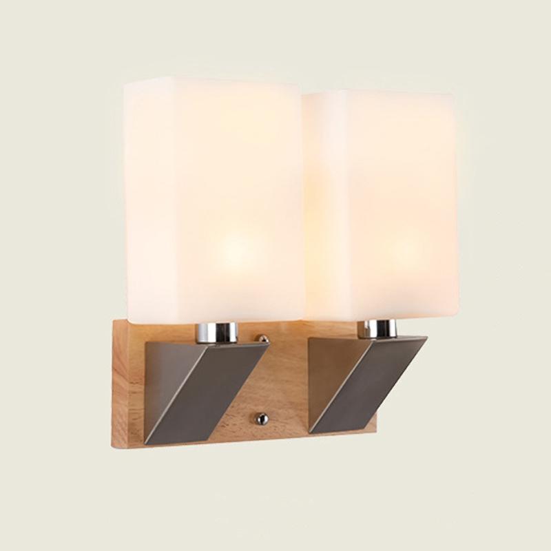 

Nordic Sconce Wall Lights Wood Led Wandlamp Glass Lamp Luminaria Modern Loft Decor Bedroom Hallway Lights Fixtures AC90-260V