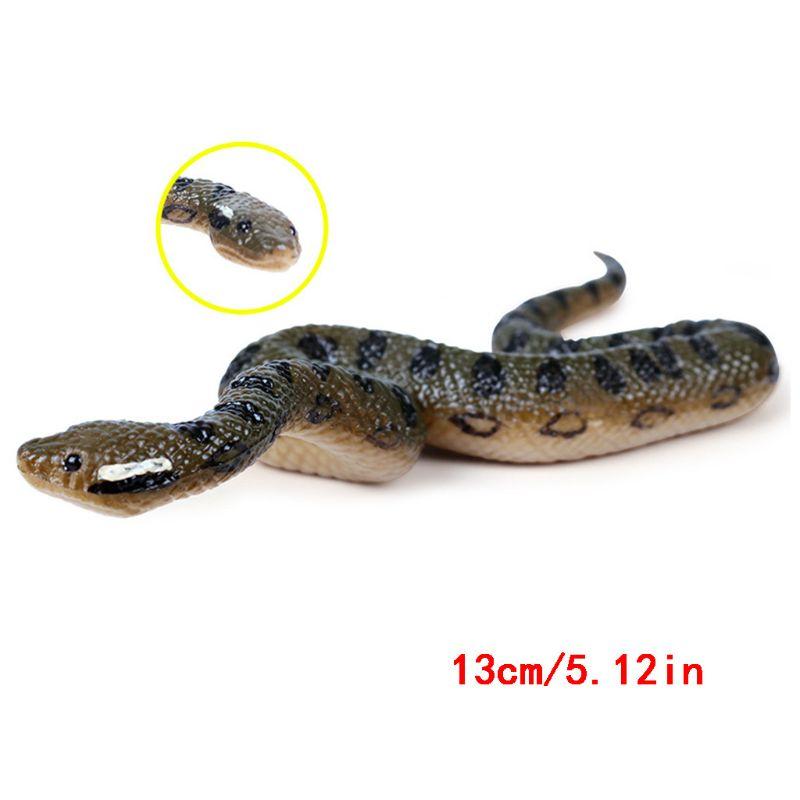 

Fake Realistic Rubber Toy Snake North Us Green Anaconda Scary Halloween Props P31B