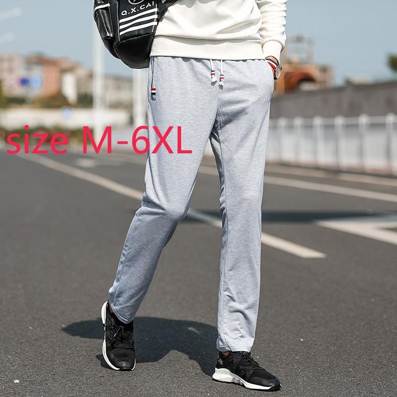 

New Large Autumn Pants Men Trousers Loose Summer Straight Tube Thin Fashion Casual Pencil Pants Full Length Plus Size -5XL 6XL
