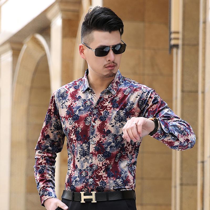 

Men's Long Sleeve Shirt Male Business Casual Velvet Brand Formal Men Dress Shirts For Man Slim Masculina Camisa, Khaki