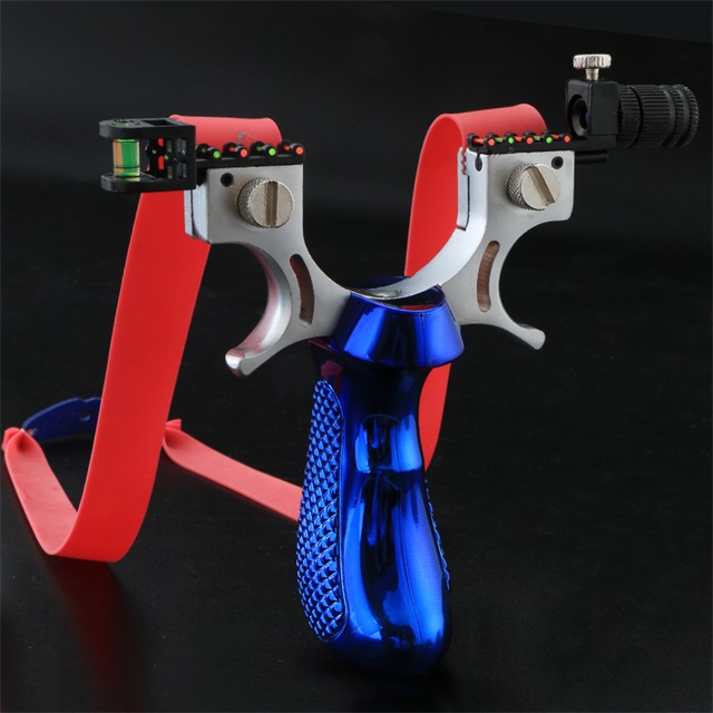 

colorful resin Powerful Hunting Slingshot With Rubber Band Tubing Catapult