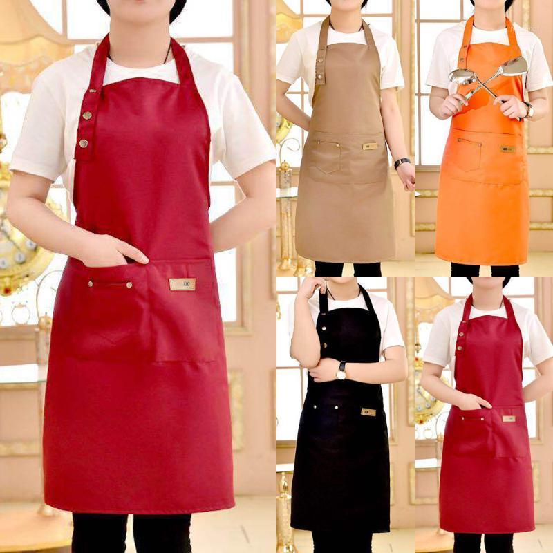 

Pure Color Cooking Kitchen Apron Chef Waiter Cafe Shop BBQ Hairdresser Aprons Bibs Kitchen Accessory1
