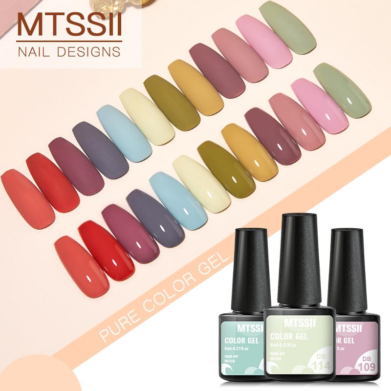 

Mtssii 10pcs/setGel Nail Set Nail Kit UV Polish Gel Soak Off Varnishes 6ml For Manicure Need Cured Base Top Coat Set, S04060 s04061