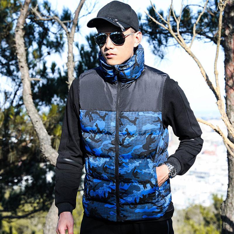 

2020 Heated Vest Men Electric Heating Vest Thermal Warm Heating Clothes Outdoor Fishing Hunting Winter Usb Heated Jacket, Denim blue