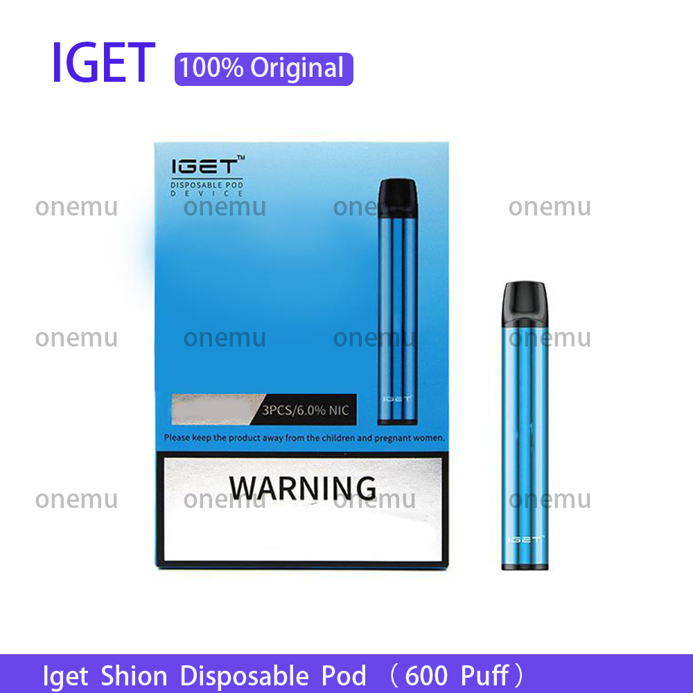 

100% Original IGET Shion Disposable Pod Device Vape Kit 600 ffs 2.4ml Already Filled Pen