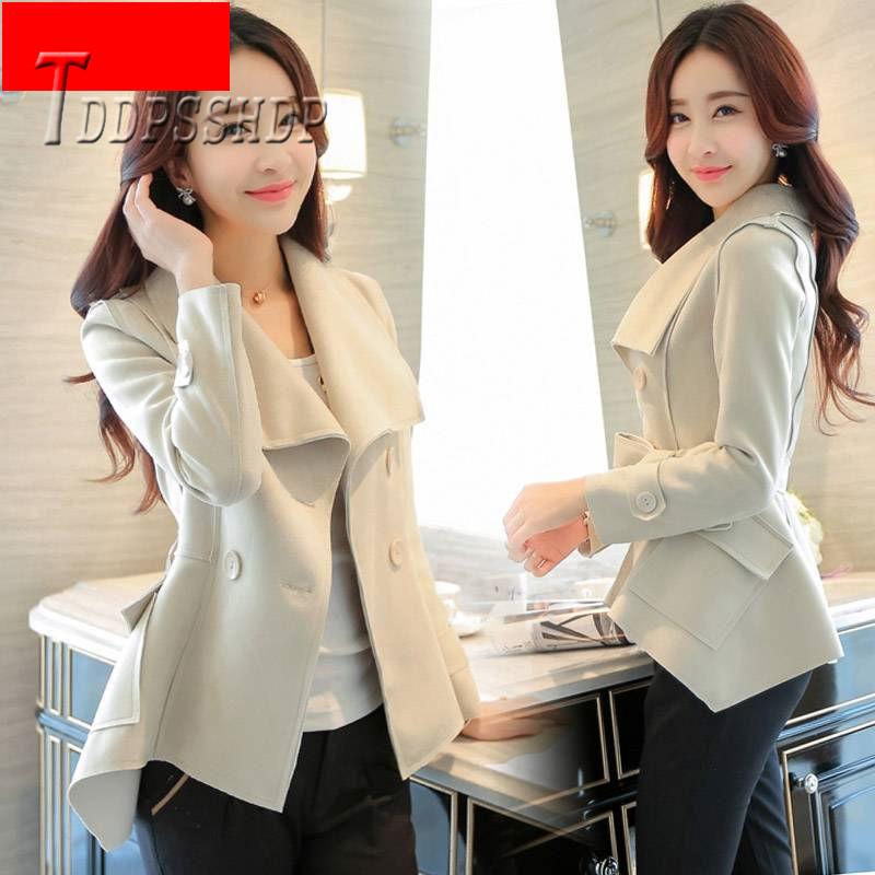 

2020 Elegant Women Imitation Suede Coat Lapel Solid Color New Design Female Jacket, Beige