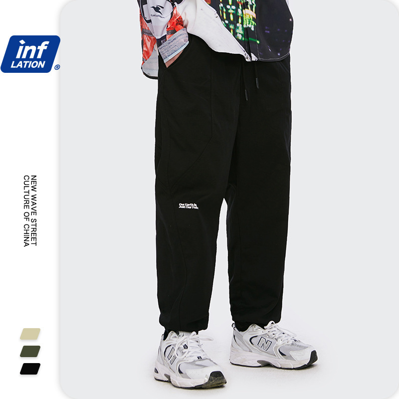 

2021 Men's Wear *124; -nian Fall New Retro-english Style Printed Versatile Casual Man Beam Foot Bib General Xpsb, Red