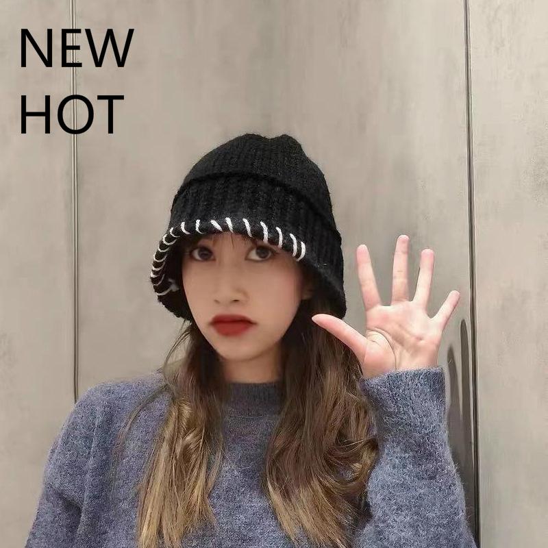 

New Spring Korean Handmade Fisherman Hat Women Bucket Hat Fashion Outdoor Leisure Female Retro Wild Solid Color Female