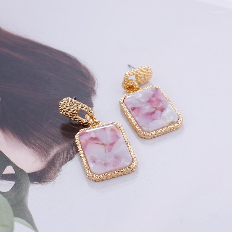 

AENSOA 2020 Korean Exaggerated Geometric Metal Round Earrings Acetic Acid Girl Irregular Drop Earrings Female Jewelry Wholesale1