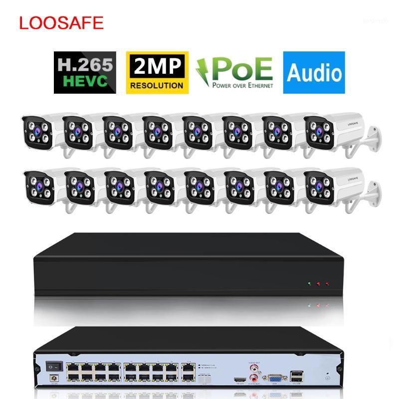 

LOOSAFE 1080P 16CH POE Kit H.265 System with POE switch CCTV Camera Surveillance Audio Record Outdoor Waterproof P2P Video1