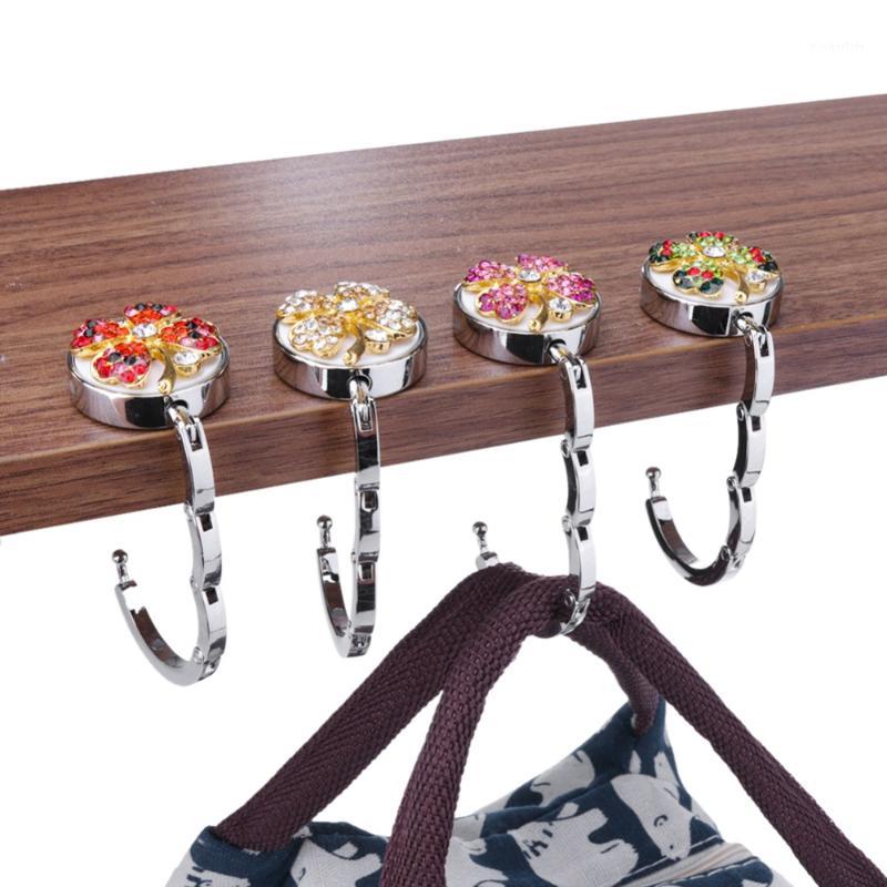 

Portable Folding Bag Hooks Printing Acrylic Desk Purse Bag Hanger Holder Hooks for Handbag Umbrella Home Organizer1