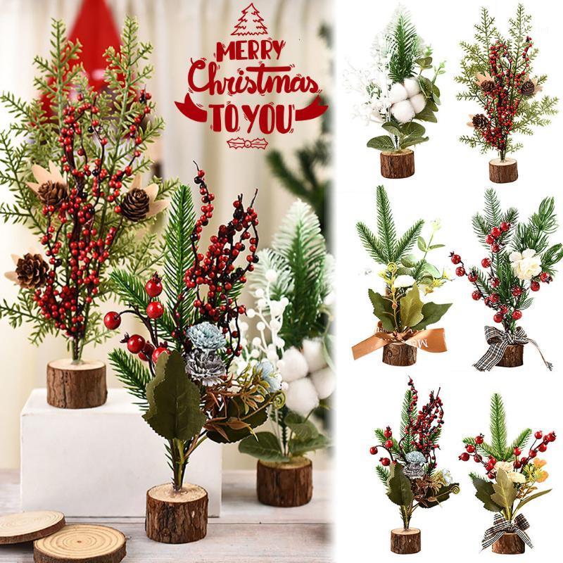 

Mini Christmas Tree Wooden PET Multi-style Window Gift Christmas Snowflakes Artificial Ornaments Home Decoration1