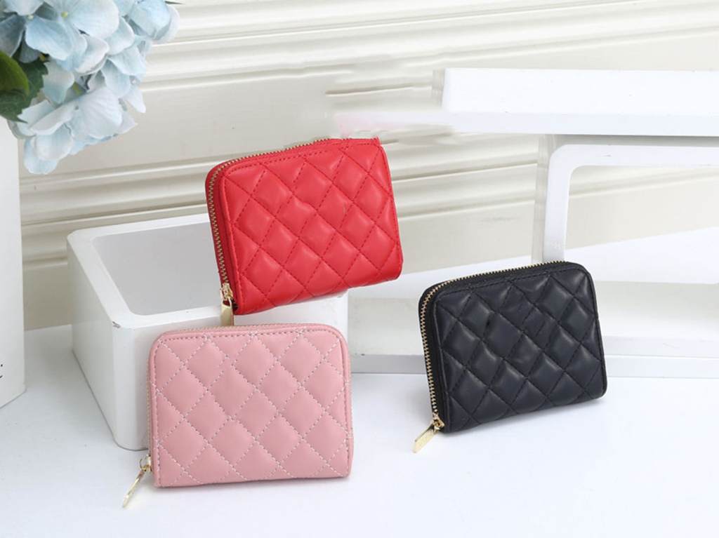 

Luxurys Designers Wallets Fashion Women Clutch Wallet Pu Leather Wallet Single Zipper Wallets Lady Ladies Long Classical Purse, Red;black