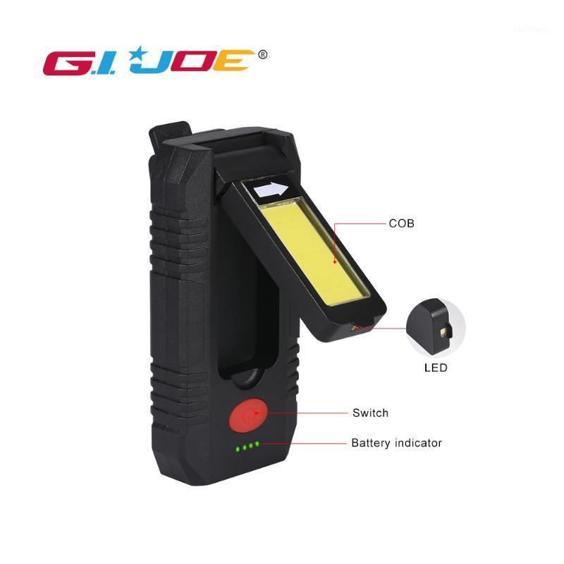 

GIJOE led portable light plastic 2000LM cob worklight waterproof power bank usb charge 4 modes foldable rotatable magenetic clip1