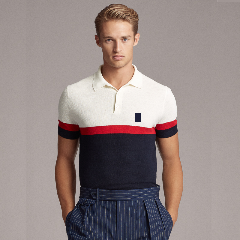 

Fashion Casual Men Polos Shirt Tops Tee Shirts High Quality Luxury Designer Slim Fit Short Sleeve T shirts, As picture show