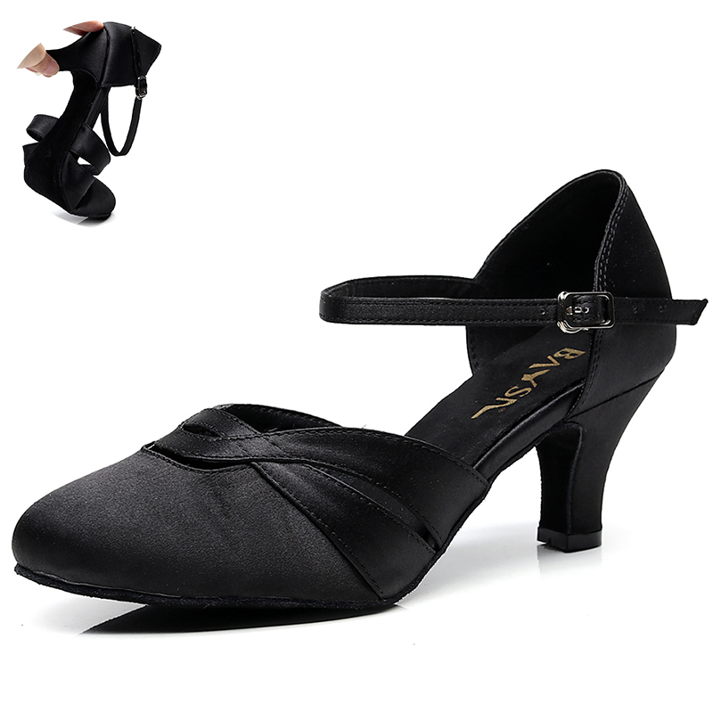 

2021 New Women Closed Toe Ballroom Salsa Dancing Shoe Girls Square Heel Prtaice Teacher Dance for Kids Soft Bottom Latin Shoes Owtv, Red-9cm