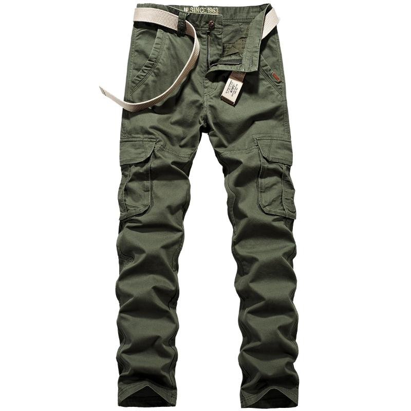 

Autumn men's casual pants, tooling long pants, uniform, outdoor loose straight multi bag pants 48161630, Green