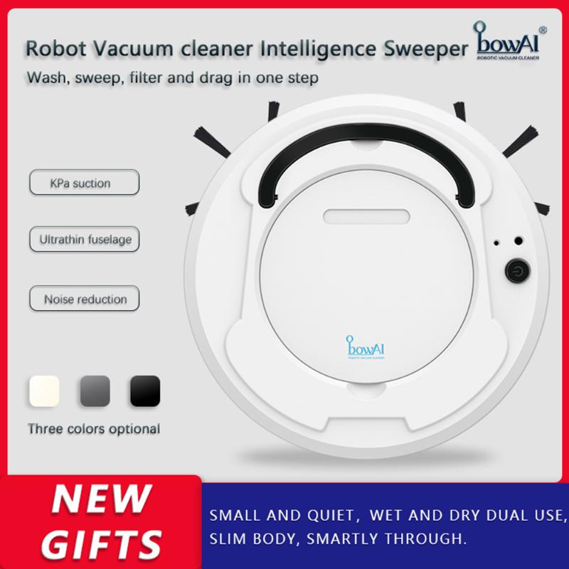 

Intelligent Sweeping Robot 3-In-1 Silent Strong Suction Auto Vacuum Cleaner Smart Home Clean Dry/Wet Floor + Free Replace Parts