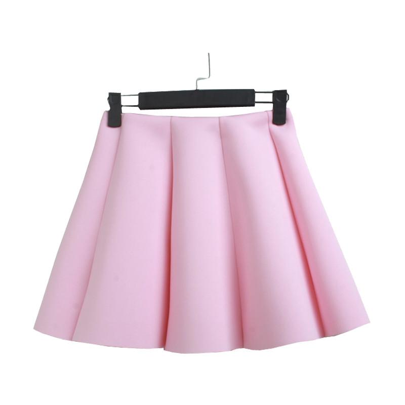 

Skirts 2022 Autumn Winter High Waist Knitted Women A-line Mini Skirt Casual Elastic Flared Female Short ZY4168, Black