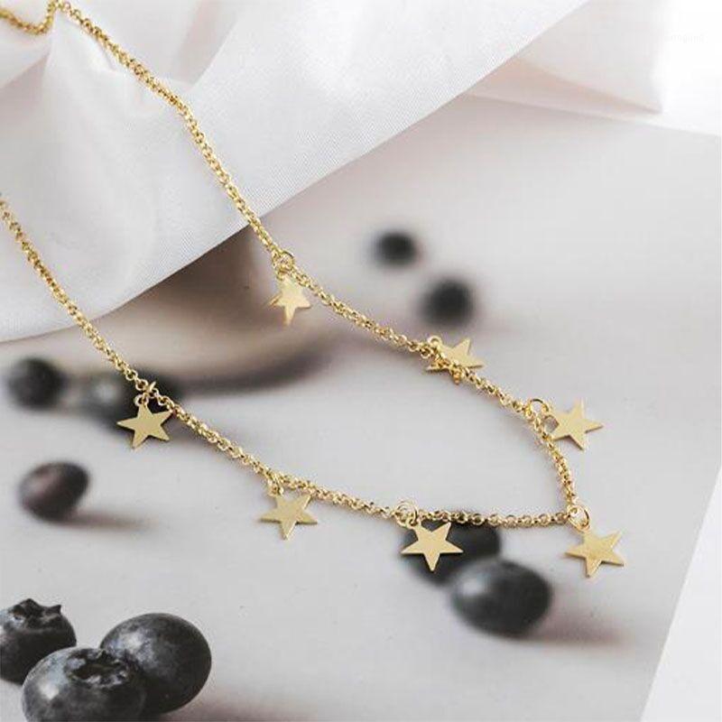 

Chokers Fashion High Quality Necklace Five-Pointed Star Metal Cross-Border Explosive Gifs For Women Or Sister On Party1
