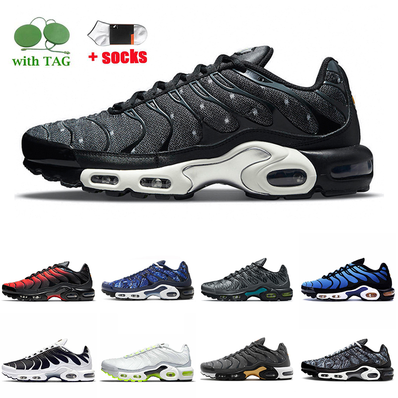 

Black White Authentic Top Plus Tn Running Shoes Classic Hyper Blue Olive Reflective Midnight Navy Tns Se Cushion Outdoor Sneakers Sports Mens Women Tuned, A76 black volt 40-46