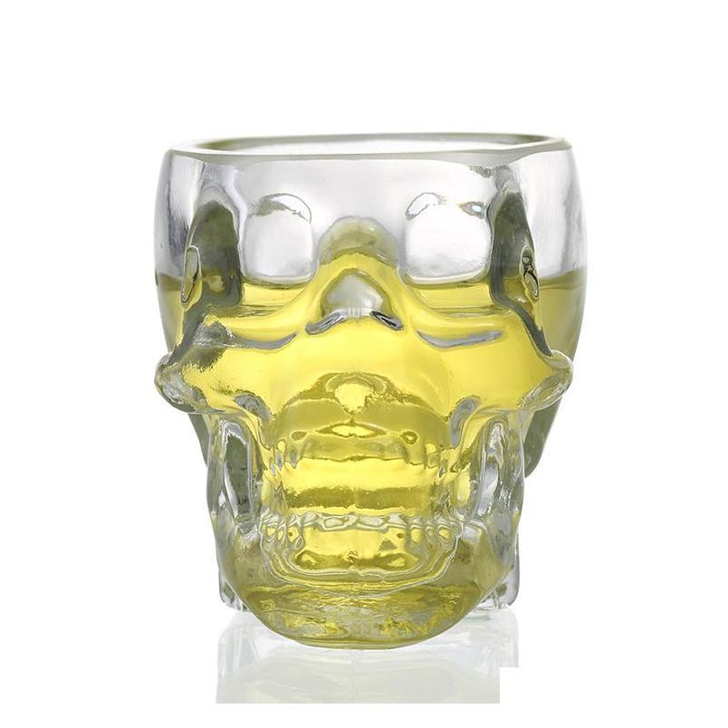 

Creative Crystal Skull Head Vodka Whiskey 75Ml Shot Glass Cup Halloween Christmas Gift Drinking Ware Home Bar Cup Mug Lxbhm