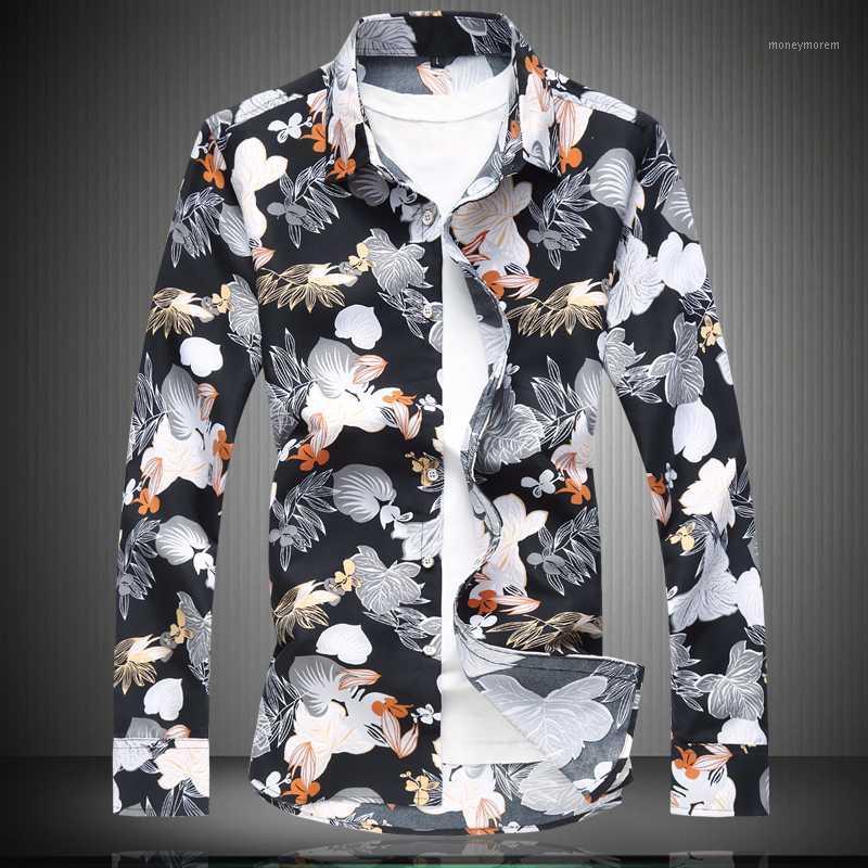 

New Fashion Men Floral cloth Slim Men Long Sleeve Handsome Shirt Business Casual male All-match trend Shirt Social Plus Size 7XL1, C623