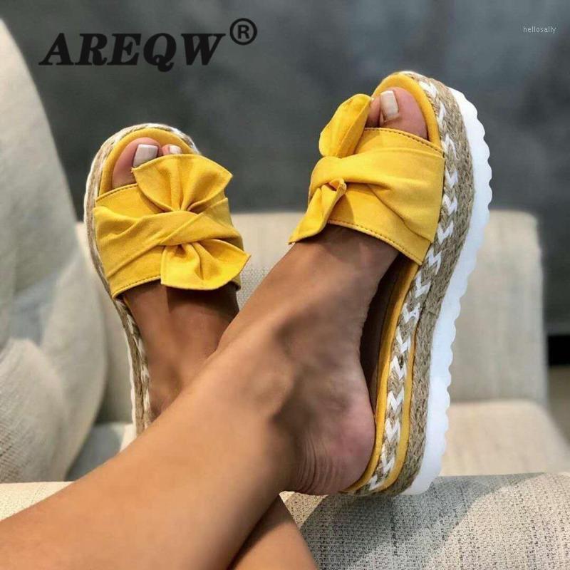

Women Sandals Platform Sandals Shoes Women Bow 2021 Summer Slipper Indoor Outdoor Flip-flops Beach Shoes Female Slippers1, Black