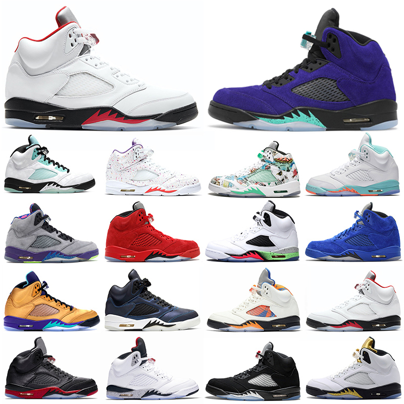 

jumpman 5 men women basketball shoes Alternate Grape 5s Bel Oregon Bred White Black Metallic Laney Suede Red mens trainers sports sneakers, Shipping link